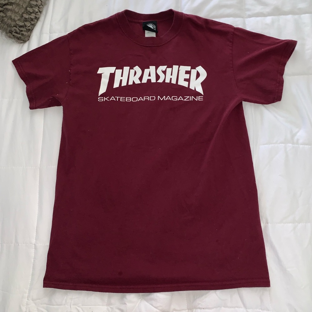 Thrasher Skateboard Magazine Maroon T-shirt M